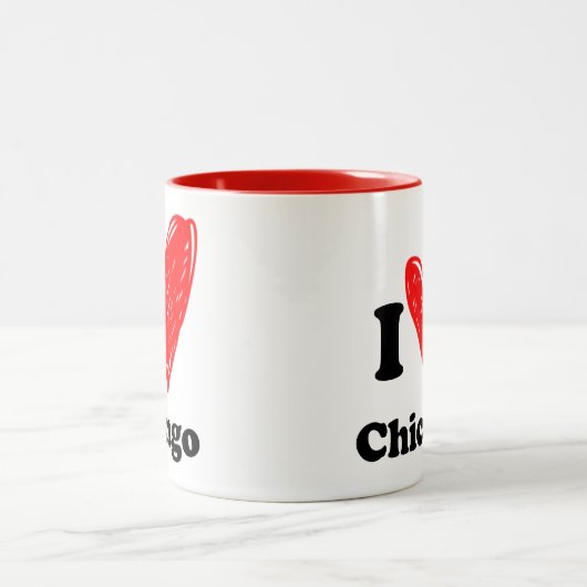 J'adore Chicago Coffee Mug à deux tons (Centre)