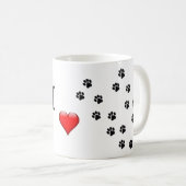 J'adore Chiens Café Mug (Devant droit)