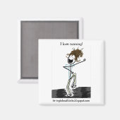 J'adore courir ! aimant (Recto/Verso)