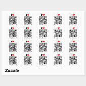 J'adore être scanné Carré Sticker (Feuille)