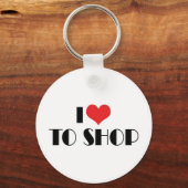 J'adore Faire Du Shopping Porte-Clés (Recto)