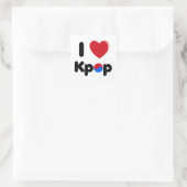 J'adore kpop carré sticker (Sac)
