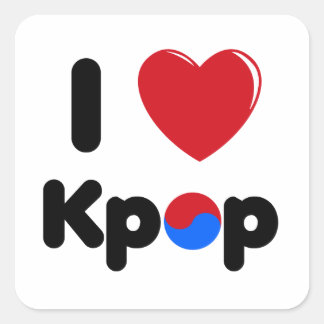 J'adore kpop carré sticker