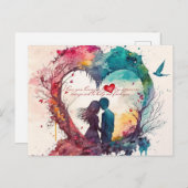 J'adore la carte cadeau Art valentine (Devant / Derrière)