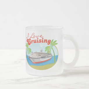 J'adore la croisière sur une tasse givré