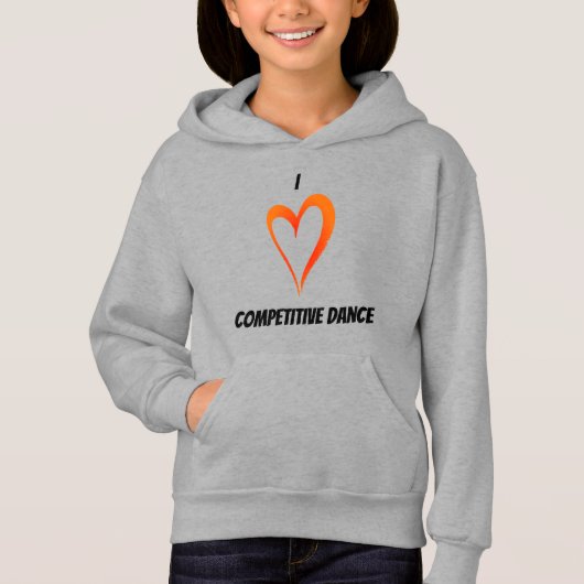 J'adore la danse de compétition - Sweat à capuche  (Devant)