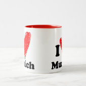 J'adore la Mug à café à deux tons de Munich (Centre)