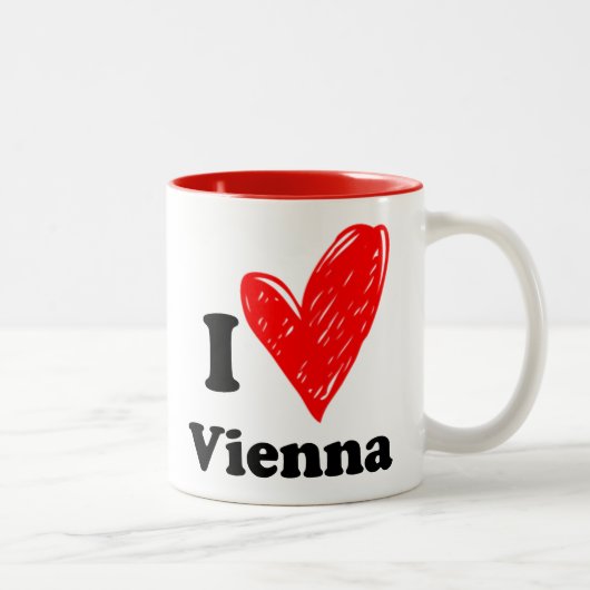J'adore la Mug à café biton de Vienne (Droit)