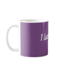 J'adore la Mug blanche violette