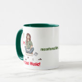 J'adore la musique de Noël ! Mug (Devant gauche)