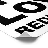 J'adore la redondance Affiche drôle (Coin)