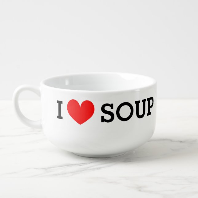 J'adore la soupe. Baise de bol amusante pour les a (Droite)