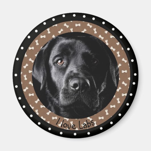 J'adore Labs Magnet (Devant)
