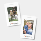 J'adore le badge de la fête des pères Zazzle (Avant & arrière)