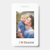 J'adore le badge de la fête des pères Zazzle (Arrière)
