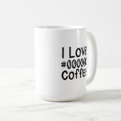 J'adore le mug à café noir (Devant droit)