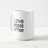 J'adore le mug à café noir (Devant gauche)