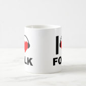 J'adore le mug drôle du folk (Centre)