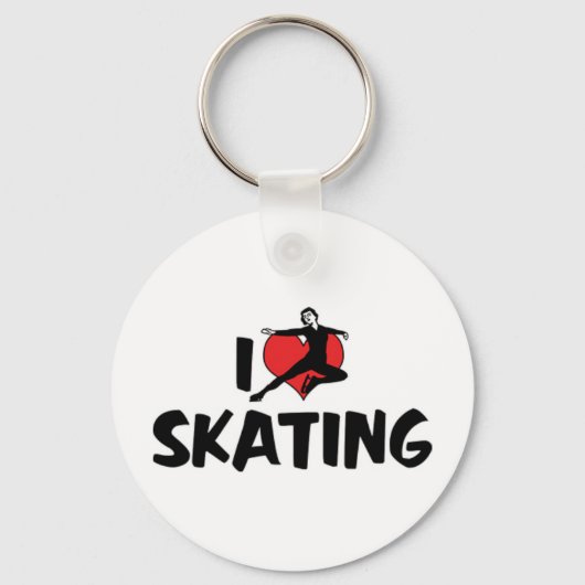 J'adore le porte-clés de patinage (Recto)
