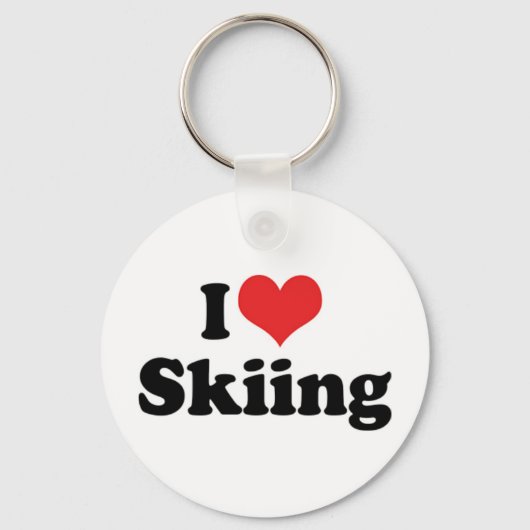 J'adore le porte-clés de ski (Recto)