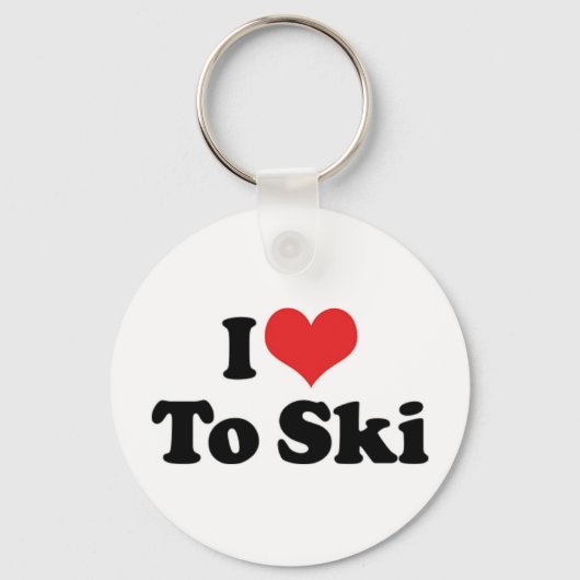 J'adore le porte-clés de ski (Recto)