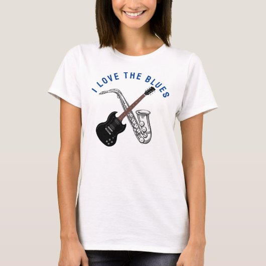 J'adore le T-shirt bleu (Devant)