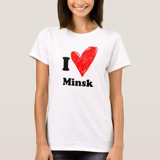 J'adore le T-Shirt de Minsk (Devant)