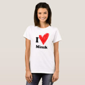 J'adore le T-Shirt de Minsk (Devant entier)