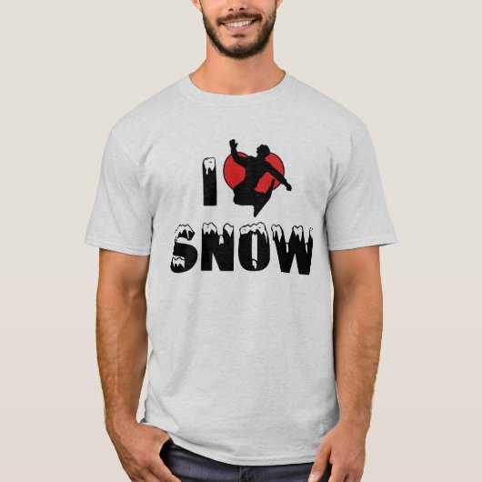 J'adore le T-Shirt neige (Devant)
