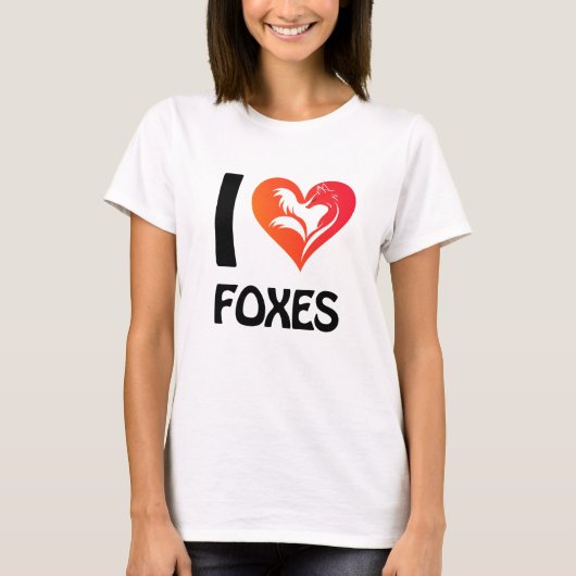 J'adore le T-Shirt Renards (Devant)