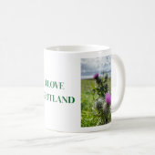 J'adore l'Écosse. Tasse à café (Devant droit)