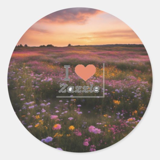 J'adore les autocollants Zazzle (Devant)