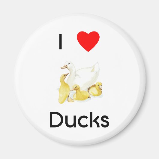J'adore les canards Magnet (Devant)