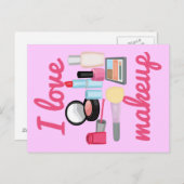 J'adore les cartes postales maquillage (Devant / Derrière)