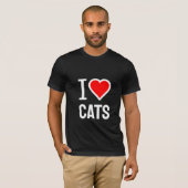 J'adore les chats T-shirt (Devant entier)