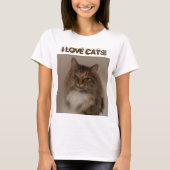 J'adore les chats ! T-shirt (Devant)