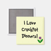 J'adore les dîners CrockPot ! - aimant (Recto/Verso)