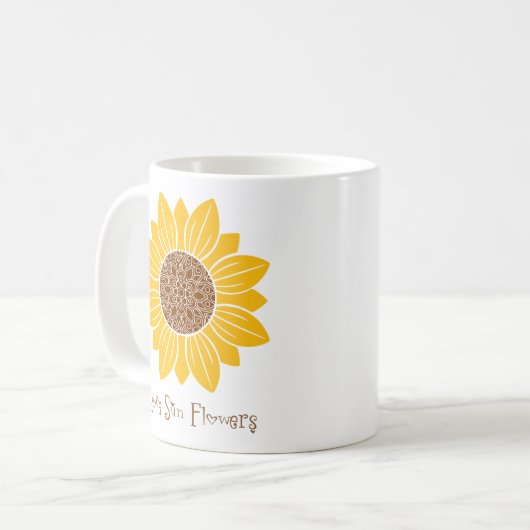 J'adore les fleurs de soleil Mug (Devant gauche)