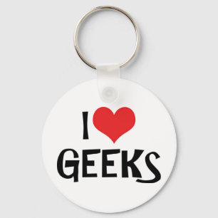 J'adore les geeks porte-clés