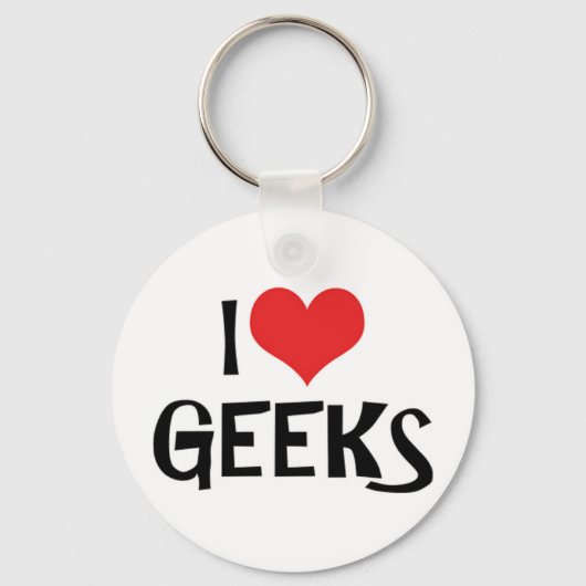 J'adore les geeks porte-clés (Recto)