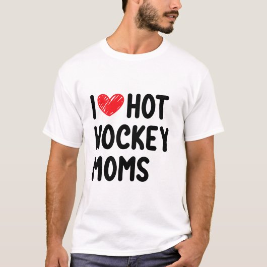 J'adore les mamans de hockey chaud T-Shirt (Devant)