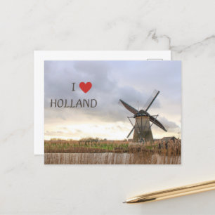 J'adore les moulins à vent et la carte postale