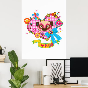 J'adore les Pug ! Affiche