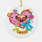 J'adore les Pug! Ornement (Devant)