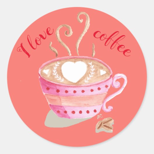 J'adore les stickers café (Devant)