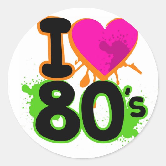 J'adore les Stickers des années 80 (Devant)