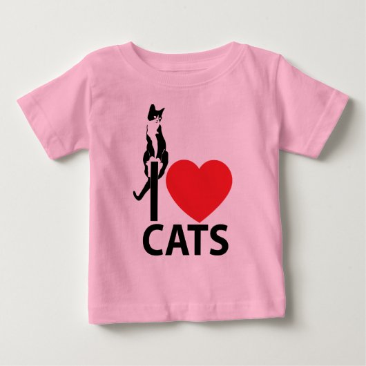 J'adore les T-shirts de chats (Devant)