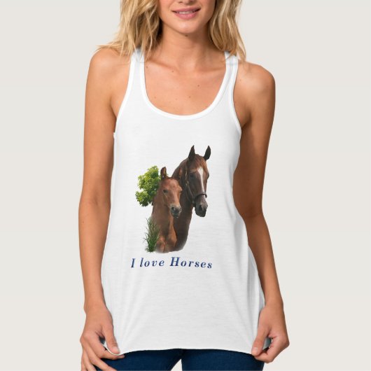 J'adore les t-shirts de chevaux (Devant)