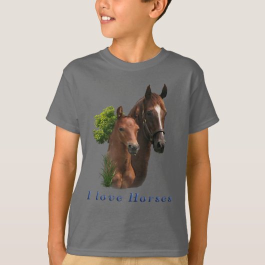 J'adore les t-shirts de chevaux (Devant)