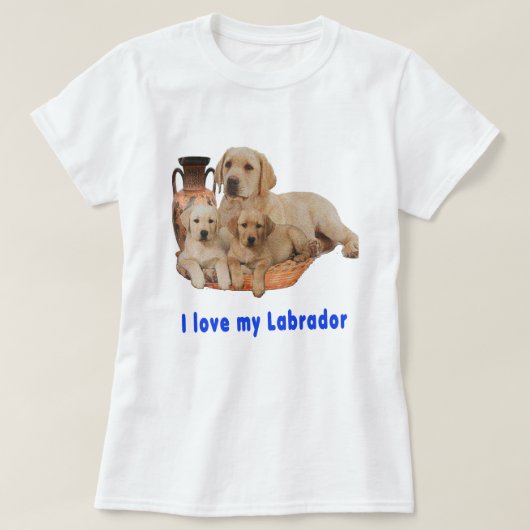 J'adore les t-shirts My Labrador (Design devant)